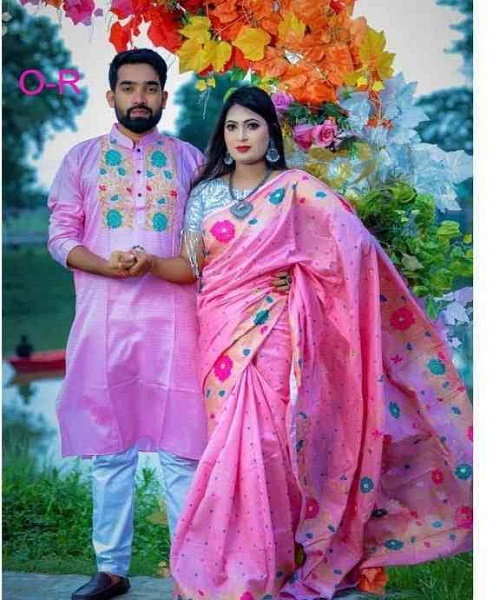 Capel dress Sharee Panjabi উন্নত মানের স্ক্রিন প্রিন্ট কাপল ড্রেস সেট